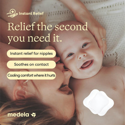 Medela Soothing Hydrogel Pads for Nipples, Reusable 24 Hours, Pack of 4