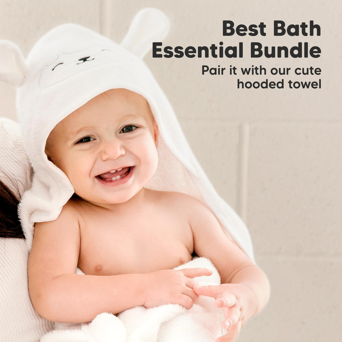 6-Pack Baby Washcloths, Soft Absorbent Washcloths for Face, Body (White)