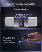 Baseus Spacemate Docking Station, 11-in-1 USB-C Dock for Windows Laptop, Baseus 100W USB C Charger Block, 3-Port Foldable Compact PPS Wall Charger