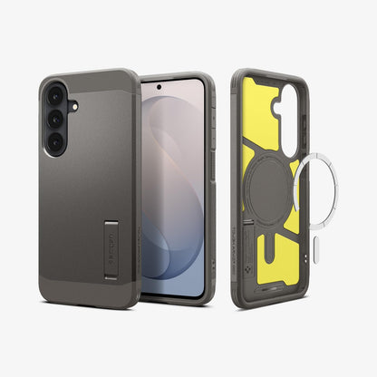 Spigen for Galaxy S26 Case, Tough Armor MagFit [Kickstand] [Compatible with MagSafe] [Military-Grade Protection] - Black