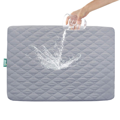 Crib Mattress Protector Sheets Fitted Waterproof Mattress Pad Cover 2 Pack