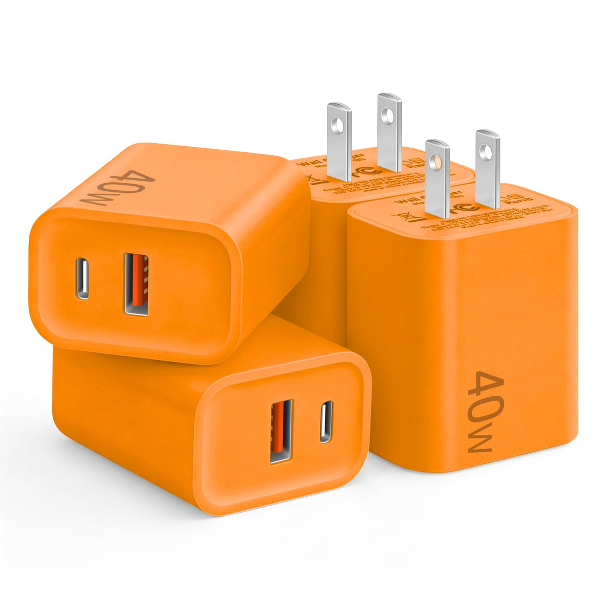 [4 Pack] 20W USB C Charger Block Fast Charging Multiport Adapter