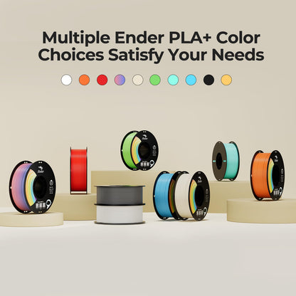 Creality PETG Filament 1.75mm 4KG, Black+White+Blue+Red, Total 4-Pack