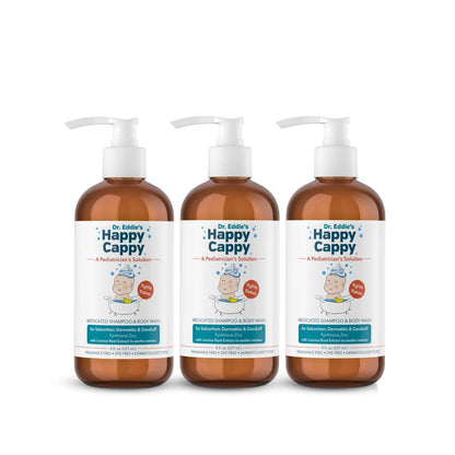 Happy Cappy Medicated Shampoo and Body Wash with Beanie Brush - 2 Pieces
