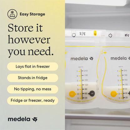 Medela Easy Pour Breast Milk Storage Bags, 200 Count, 7 oz/210 ml