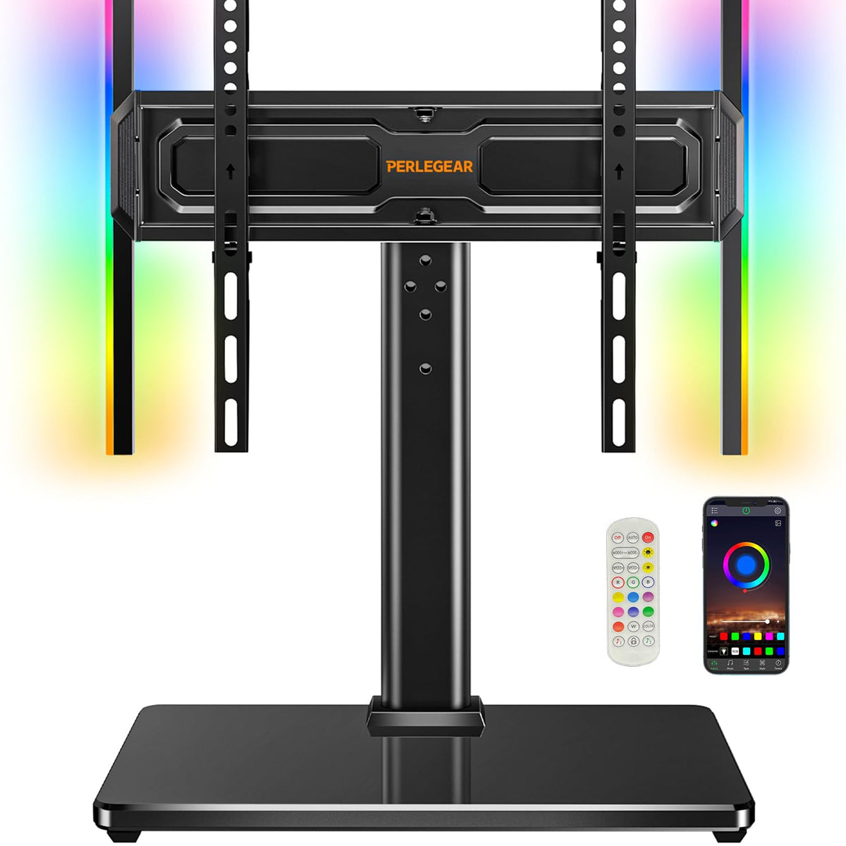 PERLEGEAR Universal Swivel TV Stand for 24-60 inch TVs up to 45kg