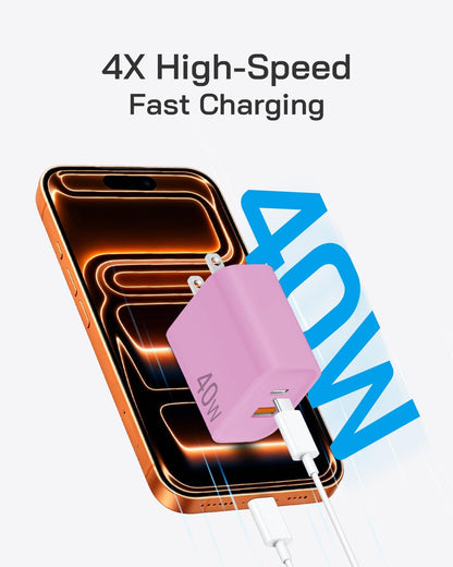 [4 Pack] 20W USB C Charger Block Fast Charging Multiport Adapter