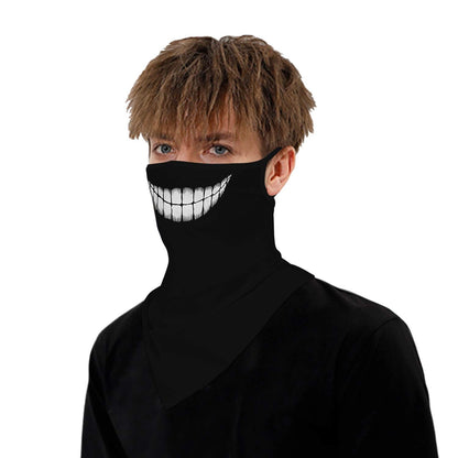 YAYOUREL Neck Gaiter Face Mask Bandanas for Men Women UV Face Scarf Cover Ear Loop Hole Facemask for Fishing Running Cycling