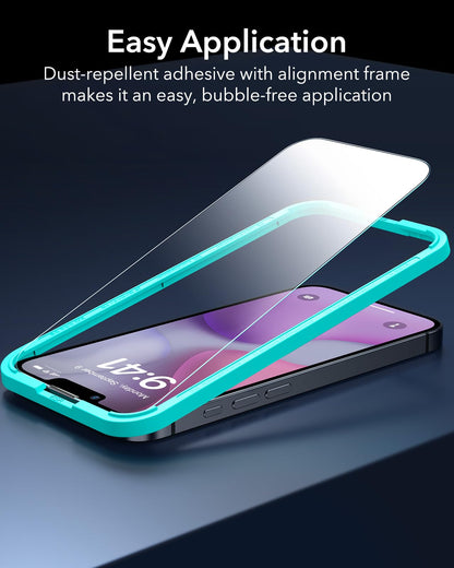 ESR 3 Pack for iPhone 17/iPhone 16 Pro Screen Protector, Align Frame