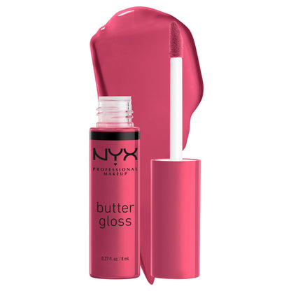 NYX PROFESSIONAL MAKEUP Butter Gloss, Non-Sticky Lip Gloss - Sugar Glass ,Clear