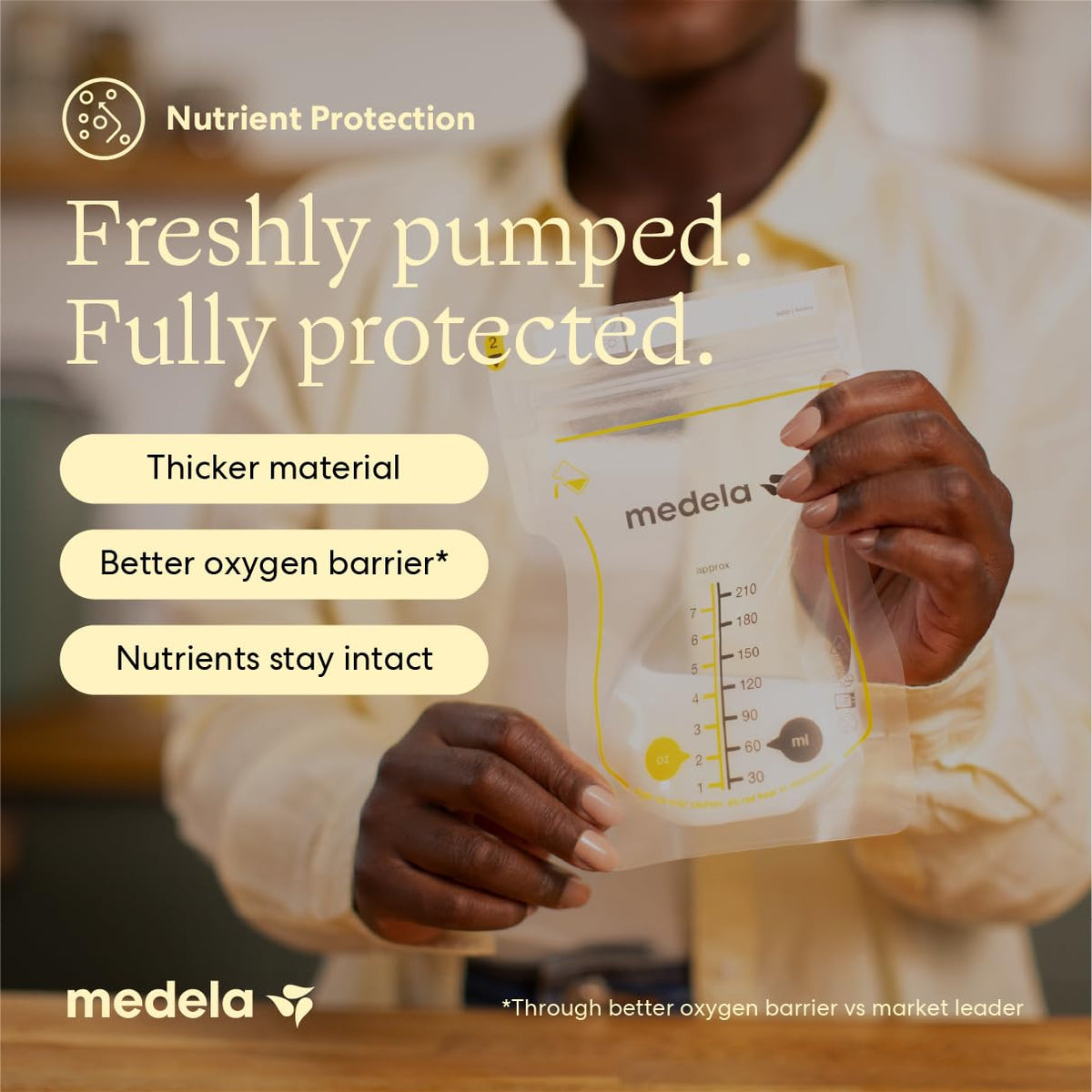 Medela Easy Pour Breast Milk Storage Bags, 200 Count, 7 oz/210 ml