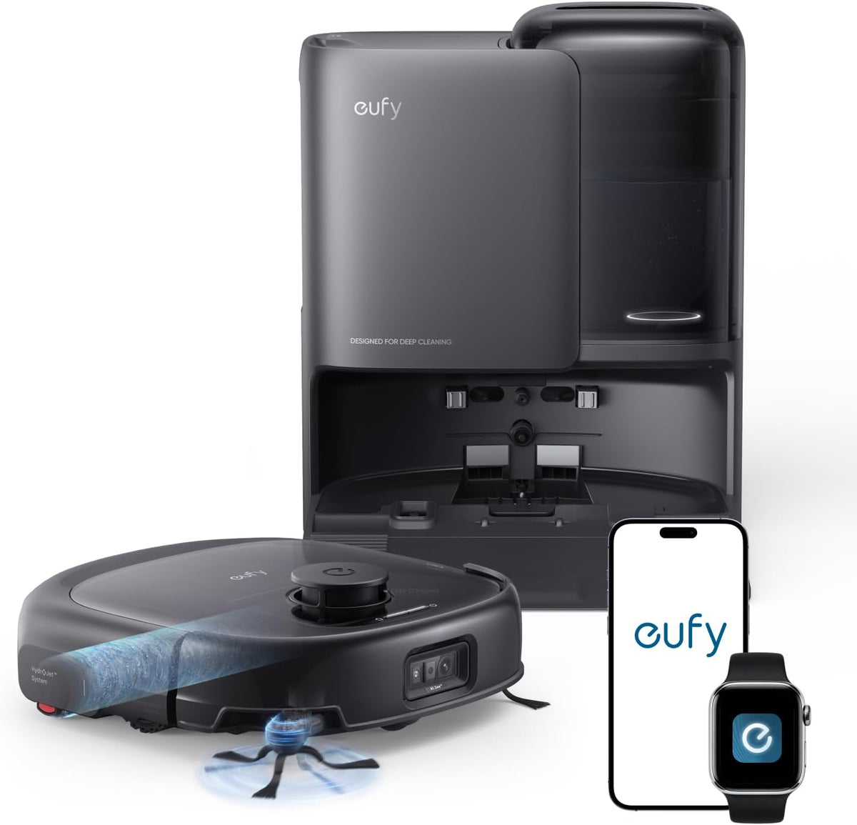 eufy E25 Robot Vacuum and Mop for Pet Hair, 20,000 Pa, HydroJet Roller Mop