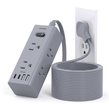 One Beat 5Ft Extension Cord with Multiple Outlets,Flat Plug Power Strip