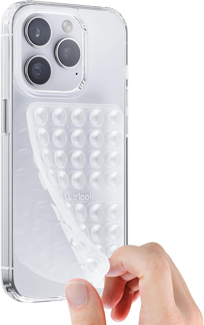Klearlook Silicone Double Sided Suction Cup Phone Case Mount, Transparent