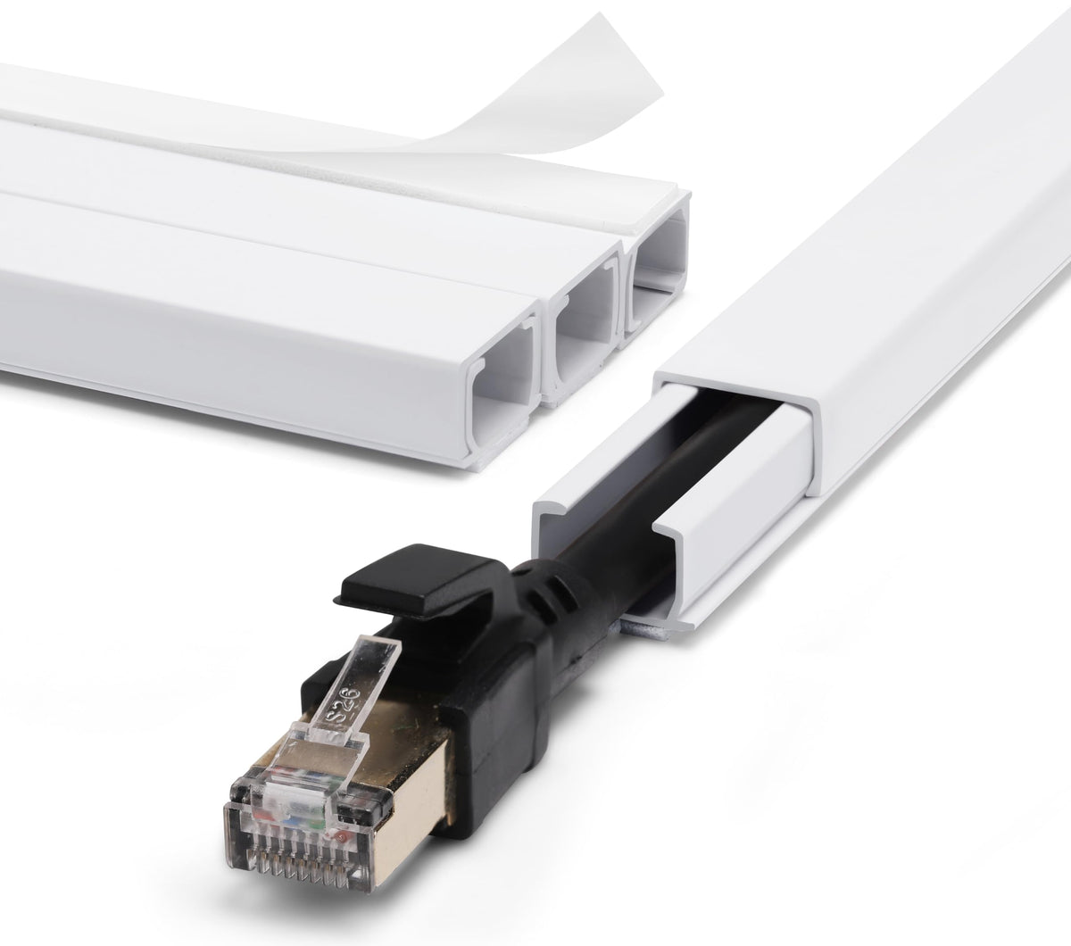 ZhiYo 85" Cord Cover for 1 Wire, Mini White Cord Hider Wall, 0.5"W x 0.3"H