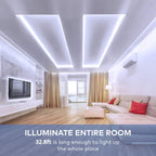 Govee Warm White LED Strip Lights 16.4ft with Control Box, 3000K, Dimmable