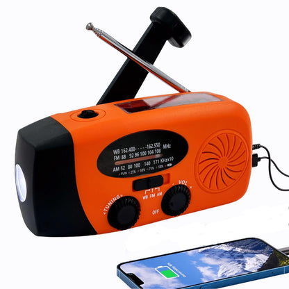 2000mAh Wind Up Solar Radio, Emergency Weather Radio,FM/AM Hand Crank Radio