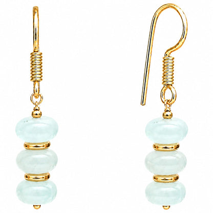 Gempires Beaded Gemstone Dangle Earrings for Women, Boho Gold Birthstone