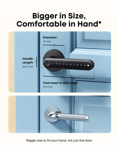 eufy Security Smart Lock FamiLock C32, Fingerprint Keyless Lock with Handle