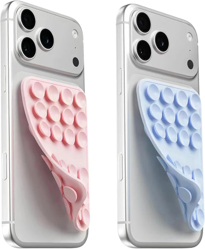 Upgraded Double Sided Silicone Suction Phone Case Detachable Mount, White