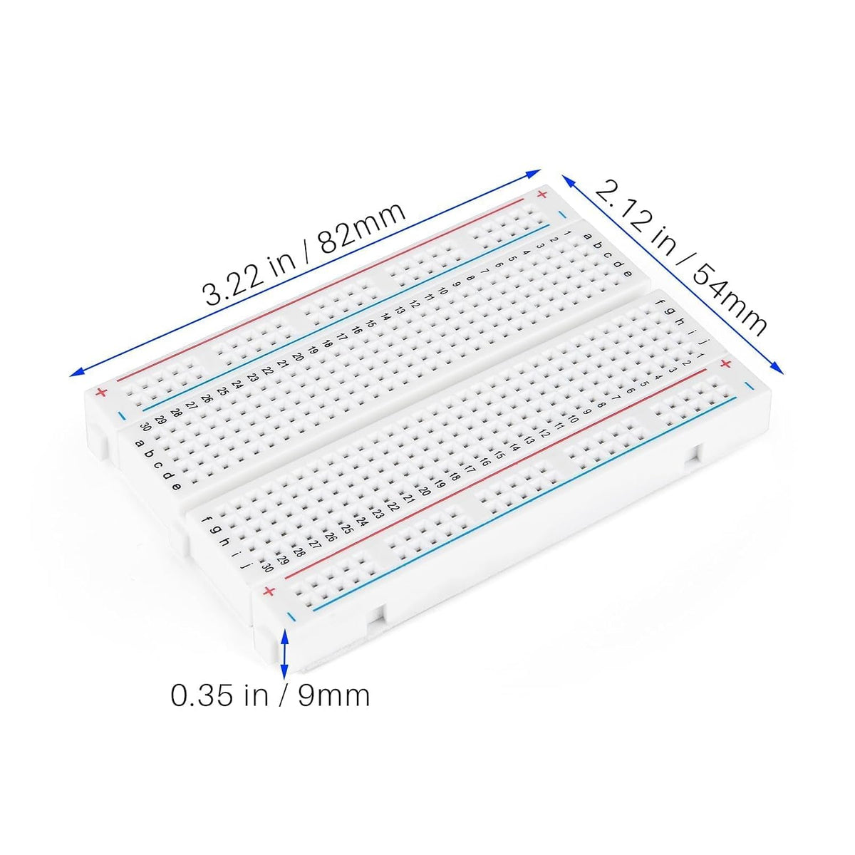 ELEGOO 400 Point Solderless Breadboard Kit, Small Prototyping Boards 6PCS