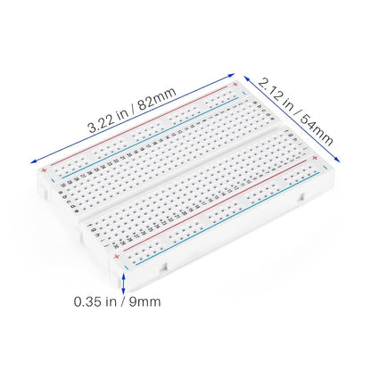 ELEGOO 400 Point Solderless Breadboard Kit, Small Prototyping Boards 6PCS