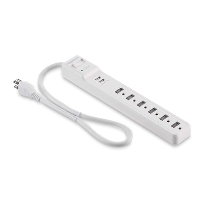 Amazon Basics Surge Protector Power Strip, 6-Outlet, 790 Joules, 6ft Extension Cord, Safety Shutters, White