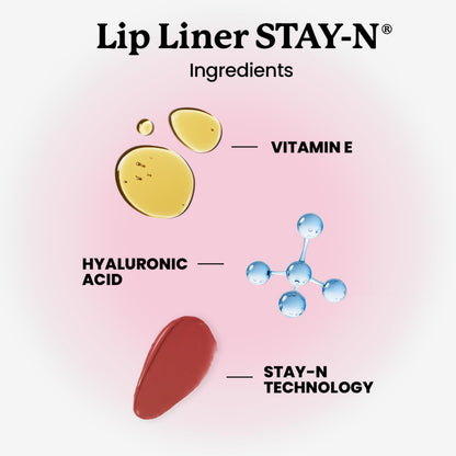 Sacheu Lip Liner STAY-N Peel Off Lip Stain, Longwear, Main Character