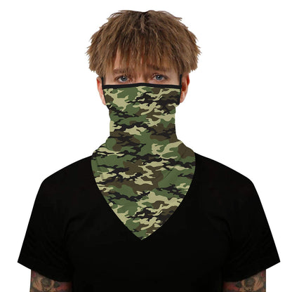 YAYOUREL Neck Gaiter Face Mask Bandanas for Men Women UV Face Scarf Cover Ear Loop Hole Facemask for Fishing Running Cycling