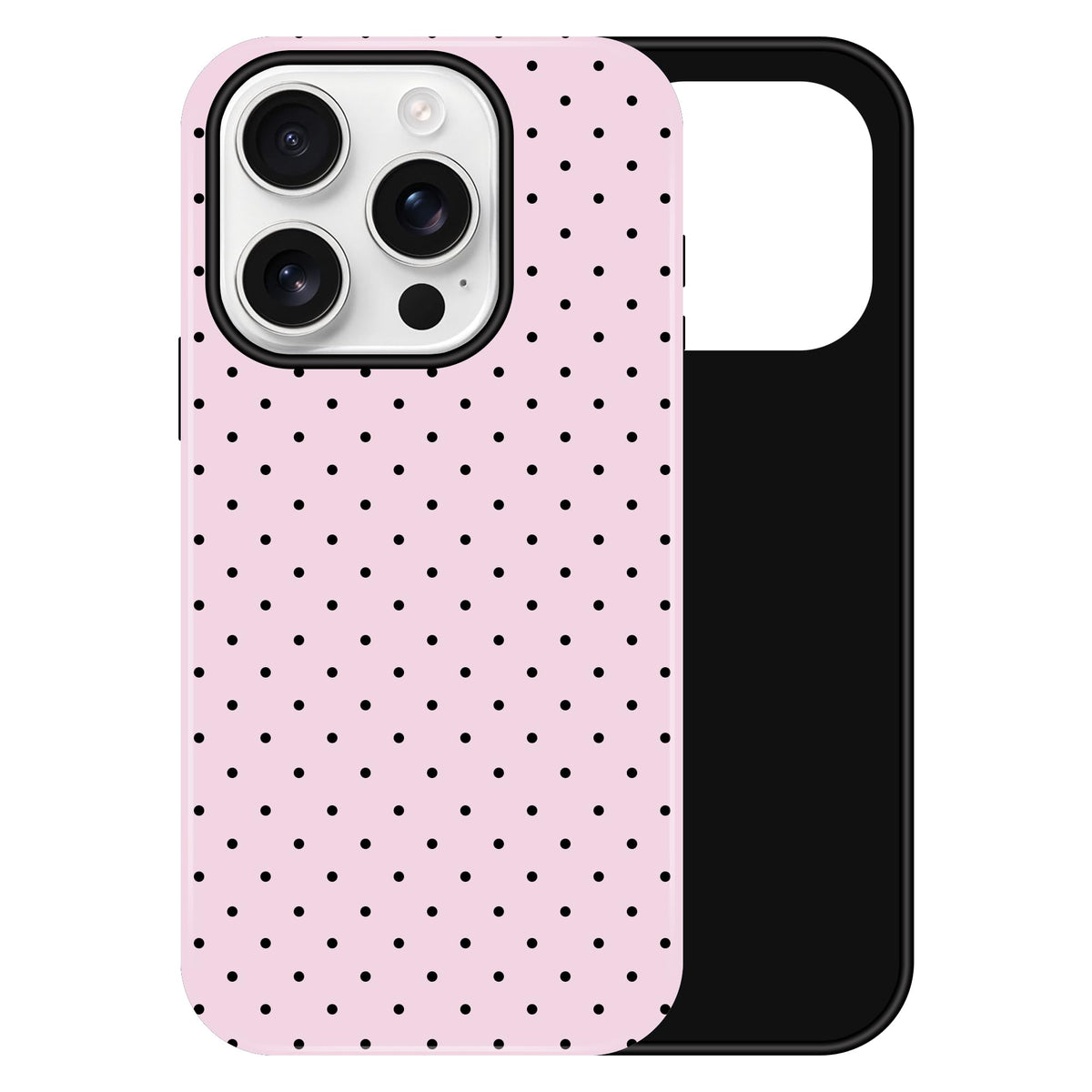 Polka Dot Pattern Phone Case for iPhone 17 6.3", White