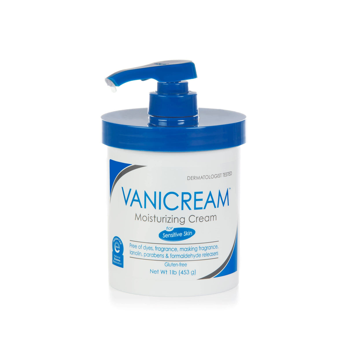 Vanicream Moisturizing Cream, Body & Face Moisturizer, 16 Oz Pump Dispenser
