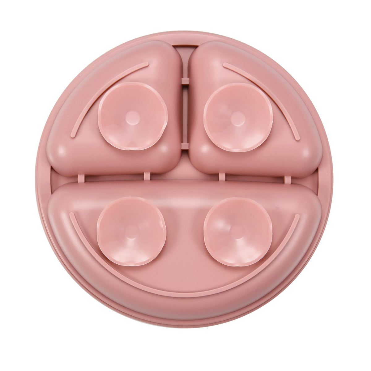 PandaEar 3 Pack Toddler Plates, Silicone Divided Suction Plate for Babies, BPA-Free 100% Food-Grade Silicone Unbreakable Baby Plate (Pink/Purple/Blue, Without Lids)