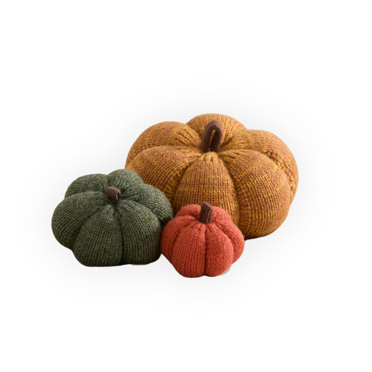 Mini Knit Pumpkins Set of 5, Fall Décor (Autumn Set)