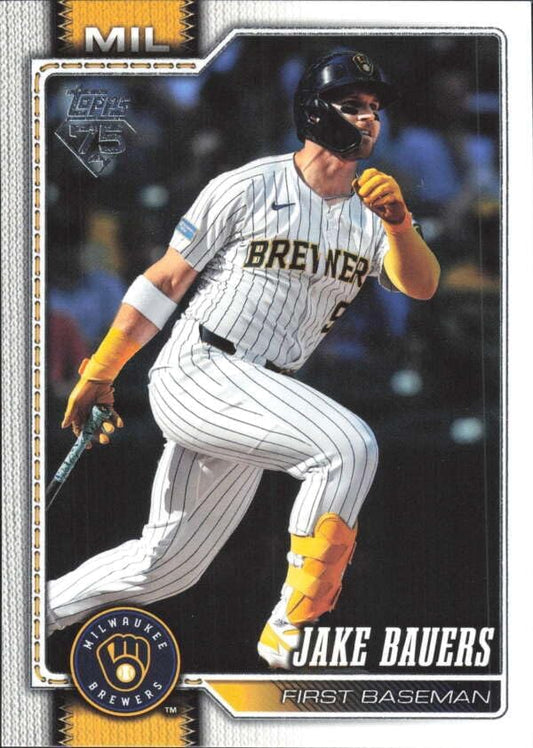 2026 TOPPS #604 JAKE BAUERS MILWAUKEE BREWERS BASEBALL MLB