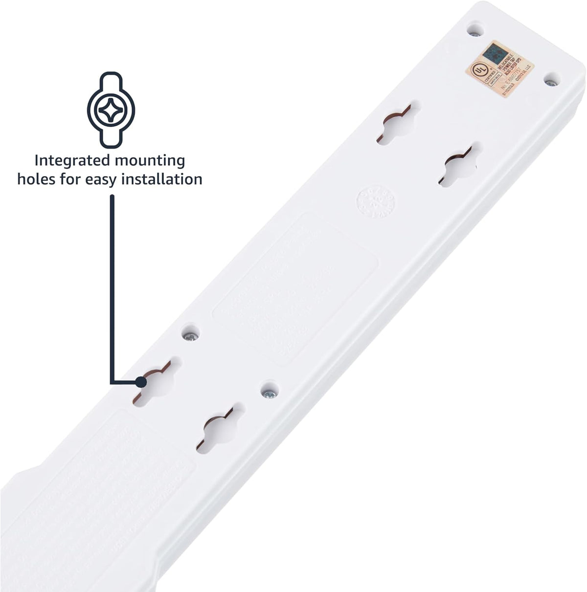 Amazon Basics Surge Protector Power Strip, 6-Outlet, 790 Joules, Circuit Breaker, LED Indicator, 6ft Extension Cord, White