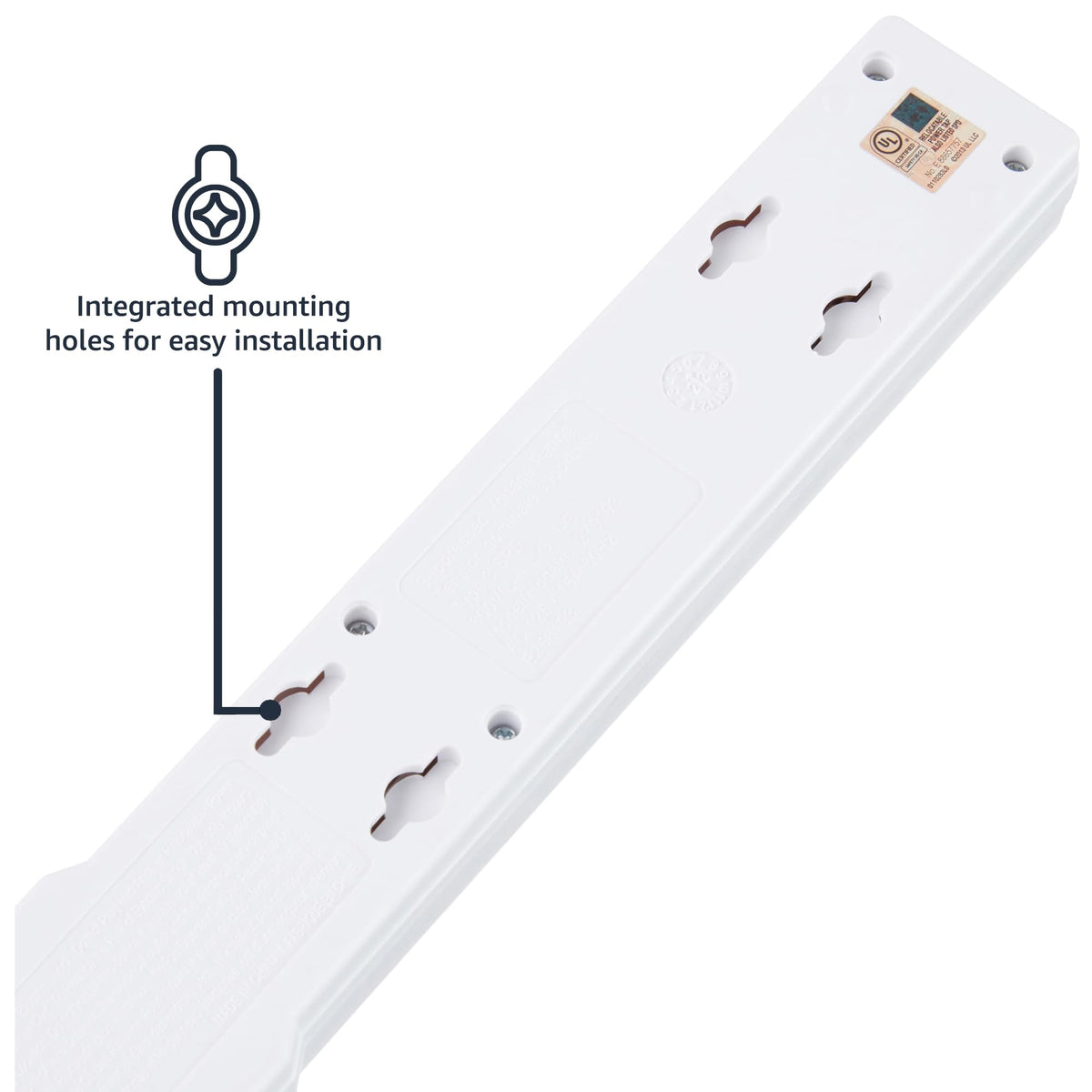 Amazon Basics Surge Protector Power Strip, 6-Outlet, 790 Joules, Circuit Breaker, LED Indicator, 6ft Extension Cord, White