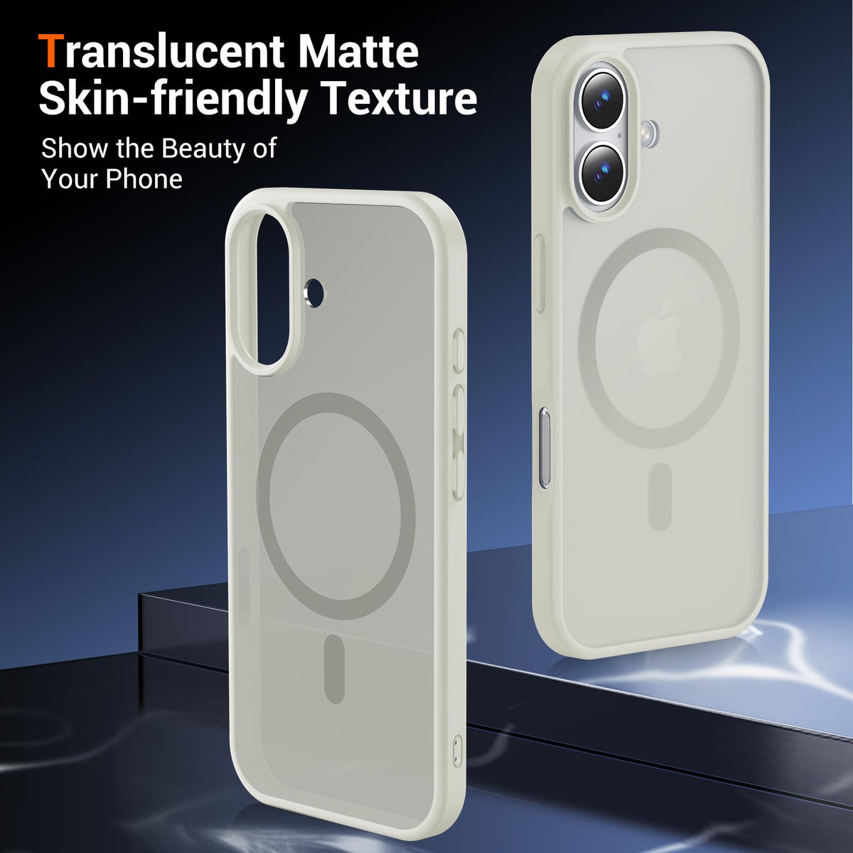 Temdan for iPhone AIR Case with Screen Protector Beige
