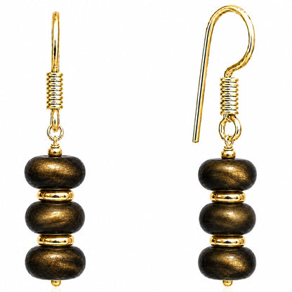 Gempires Beaded Gemstone Dangle Earrings for Women, Boho Gold Birthstone
