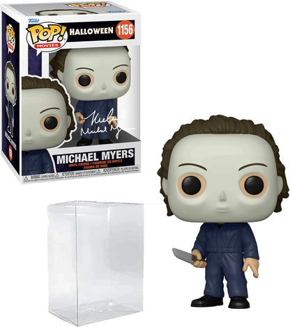 Nick Castle Michael Myers #1156 Halloween Facsimile Signed Reprint Laser Autographed Funko POP! Movies Figurine with Protector Case