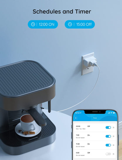 Govee Smart Plug 15A WiFi Bluetooth Outlet 4 Pack, Remote Group Control