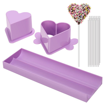 Round Cake Pop Mold Set with 9in Tray and Sticks- Blue