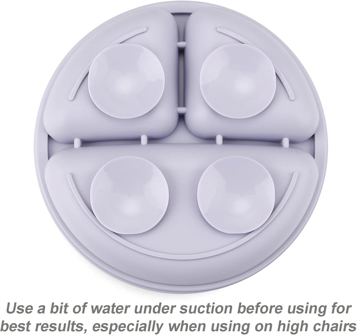 PandaEar 3 Pack Toddler Plates, Silicone Divided Suction Plate for Babies, BPA-Free 100% Food-Grade Silicone Unbreakable Baby Plate (Pink/Purple/Blue, Without Lids)