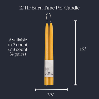Taper Candles, 12 Inch Terracotta, 2 Count
