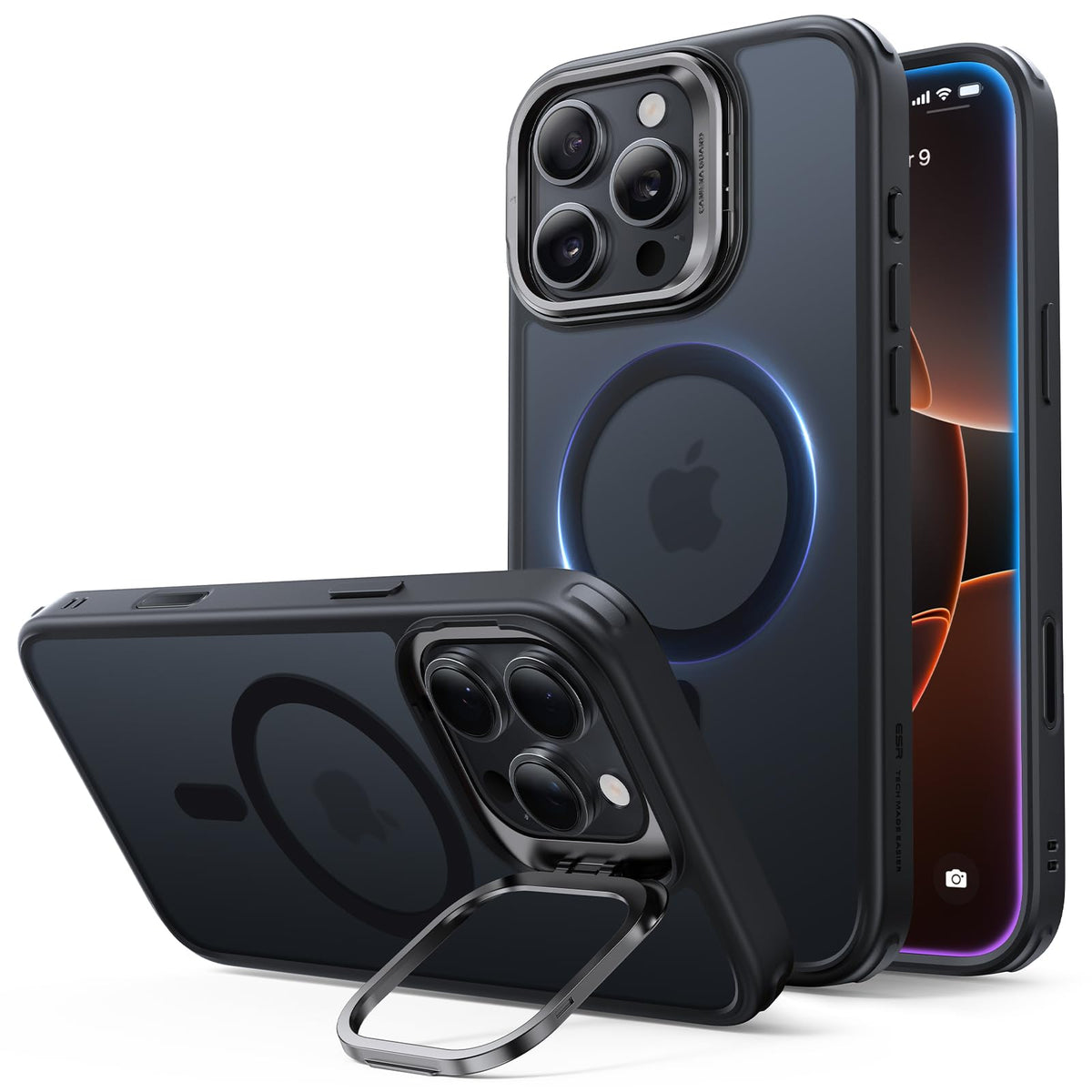 ESR Classic Hybrid for iPhone 18 Pro Max/17 Pro Max Case with Flex Stand