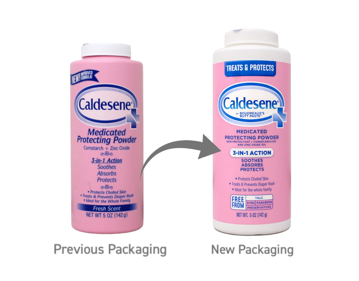 Caldesene Medicated Protecting Powder with Zinc Oxide & Cornstarch-Talc Free, 5 Ounce (5 Pack)