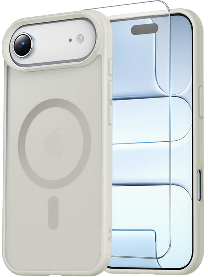 Temdan for iPhone AIR Case with Screen Protector Beige