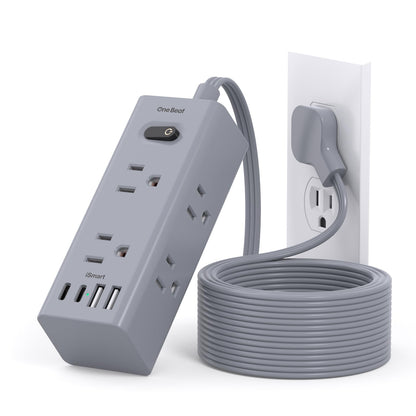 One Beat 5Ft Extension Cord with Multiple Outlets,Flat Plug Power Strip