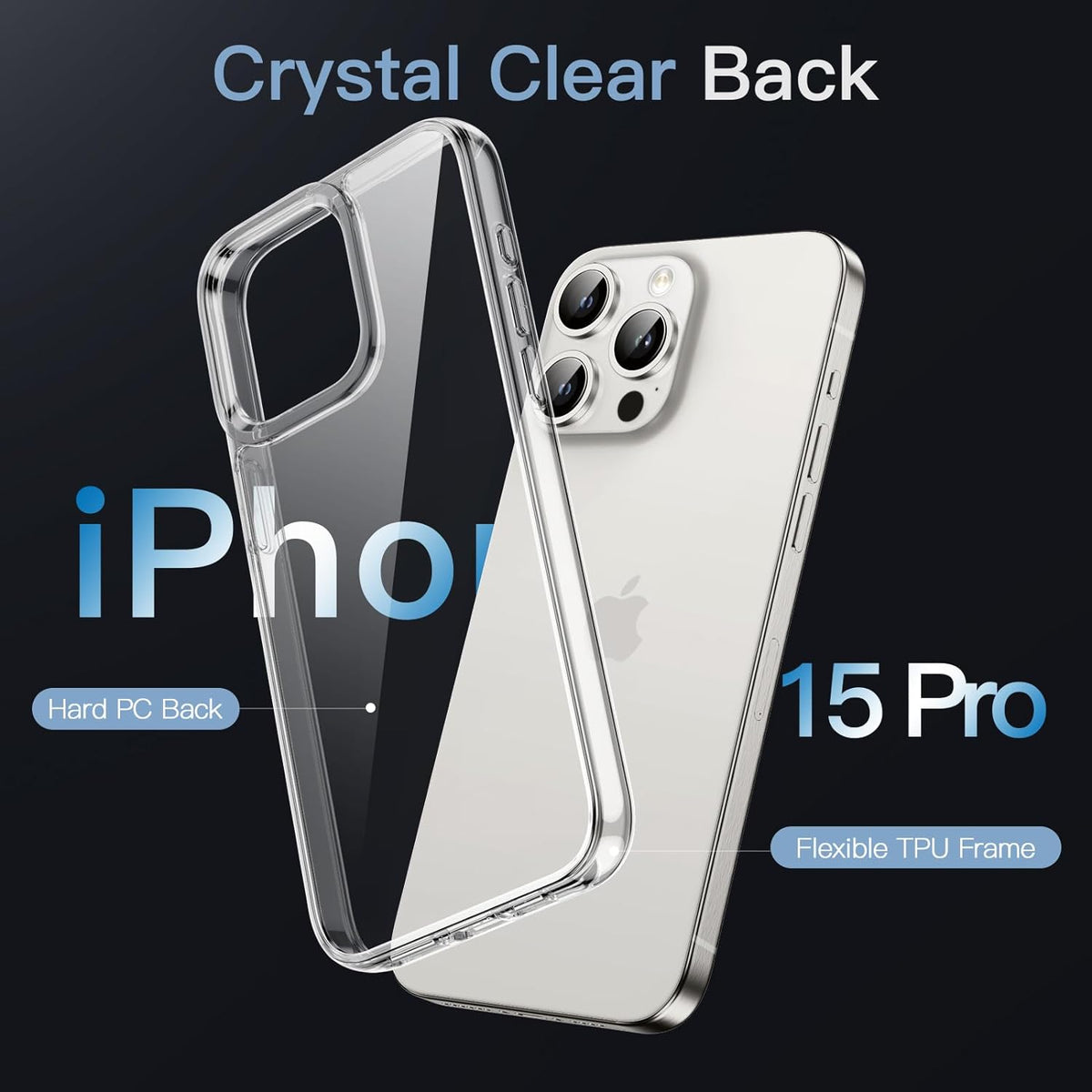 JETech Case for iPhone 15, Anti-Yellowing, Green