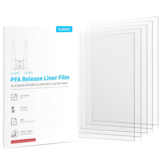 ELEGOO 5PCS PFA Film for Saturn 3/4/4 Ultra/4 Ultra 16K Resin 3D Printer