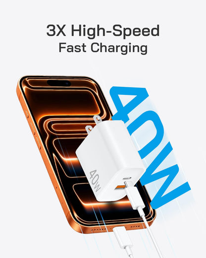 [4 Pack] 20W USB C Charger Block Fast Charging Multiport Adapter